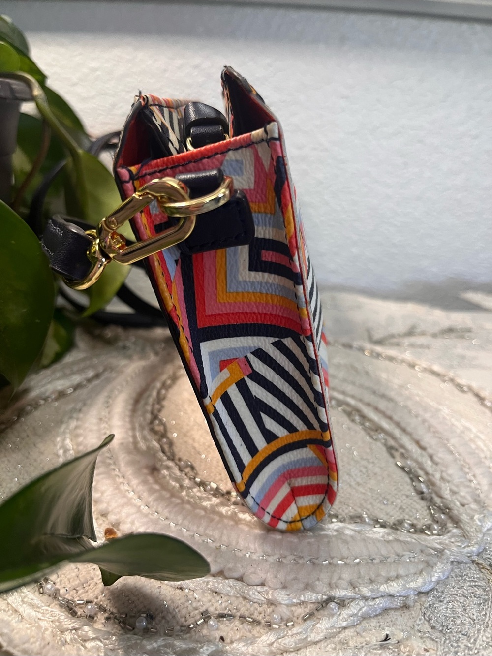 Tory Burch Kerrington Multicolor Geometric Crossbody Bag - Picture 7 of 14